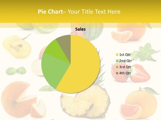 Food Tangerine Ananas PowerPoint Template