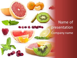 Garnet Aroma Fruit PowerPoint Template