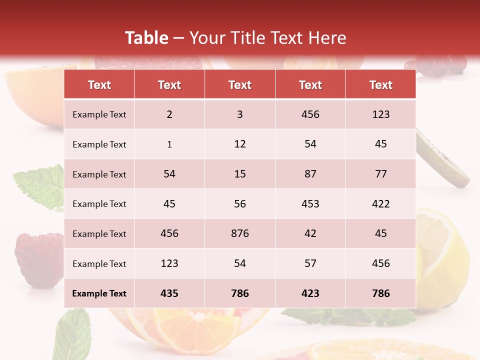 Garnet Aroma Fruit PowerPoint Template