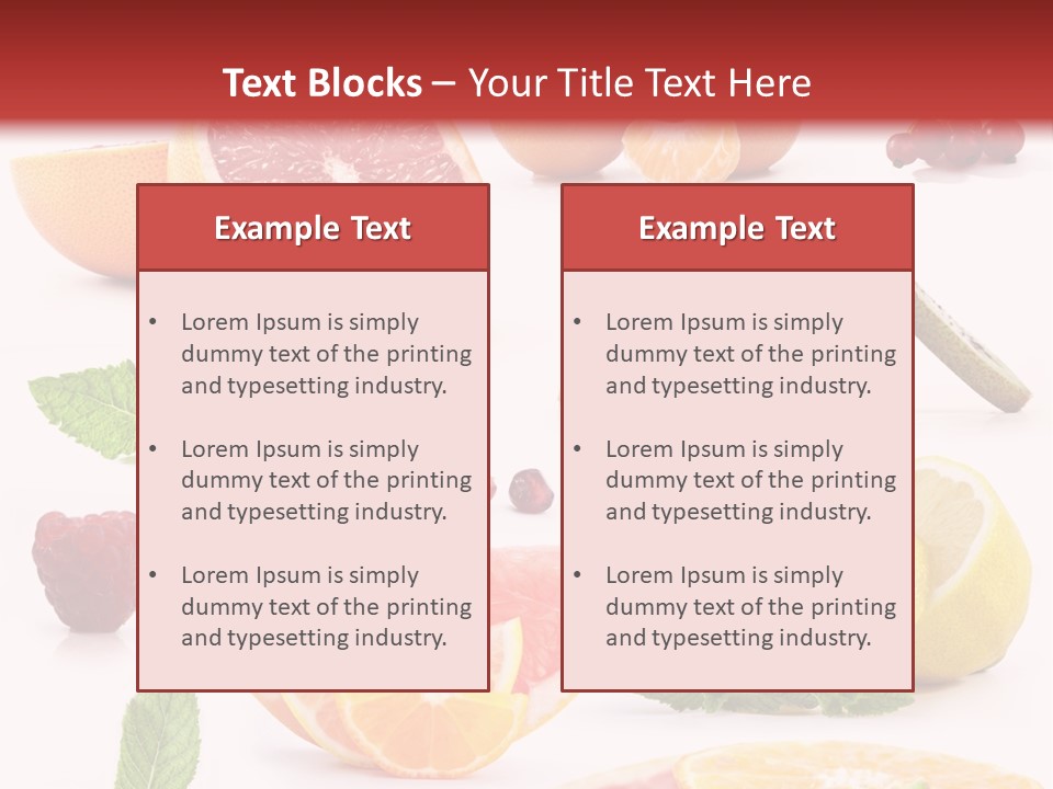 Garnet Aroma Fruit PowerPoint Template