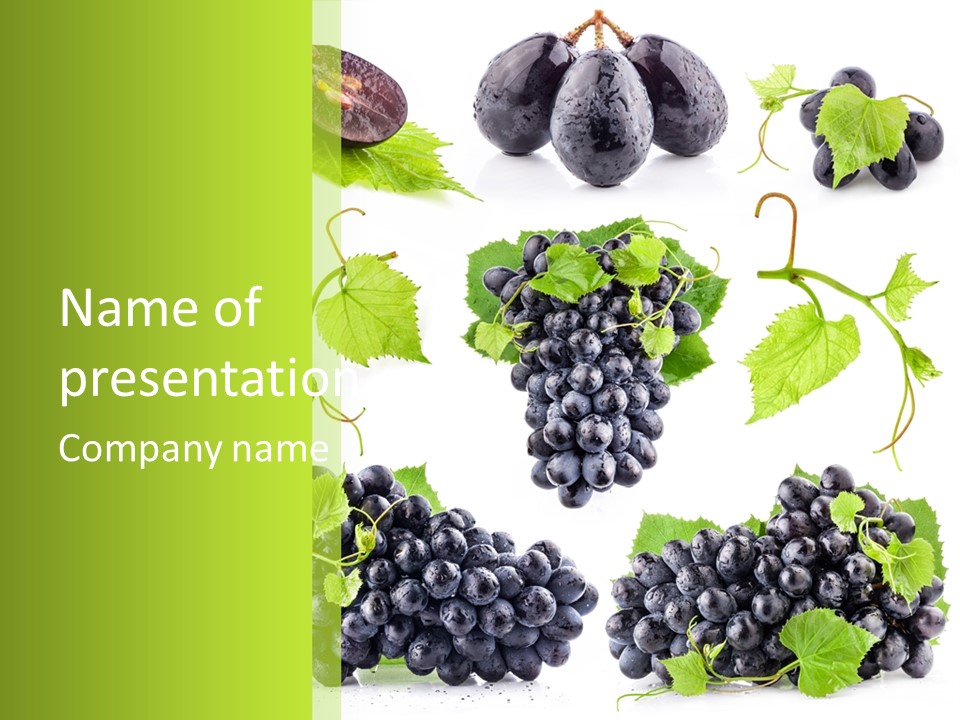 Dessert Health Grape PowerPoint Template
