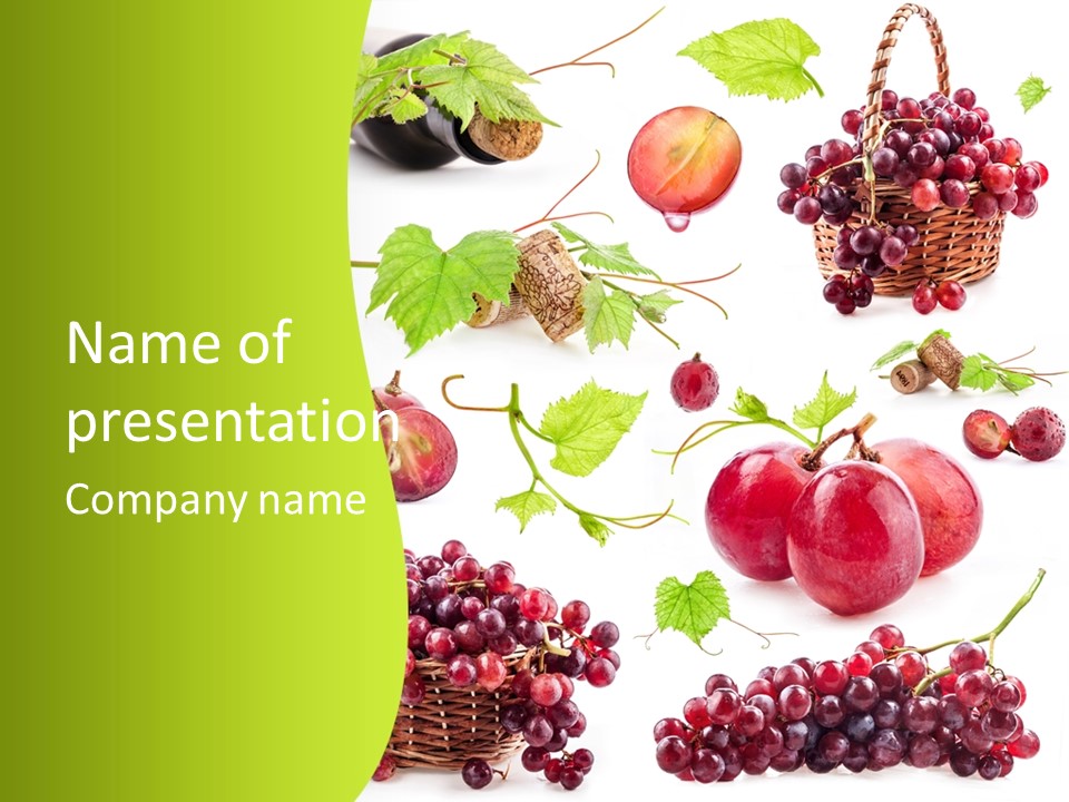 Dessert Winemaker Grape PowerPoint Template