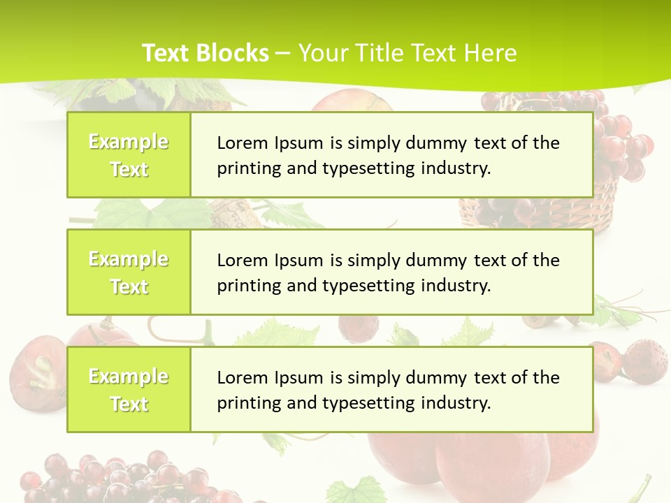 Dessert Winemaker Grape PowerPoint Template