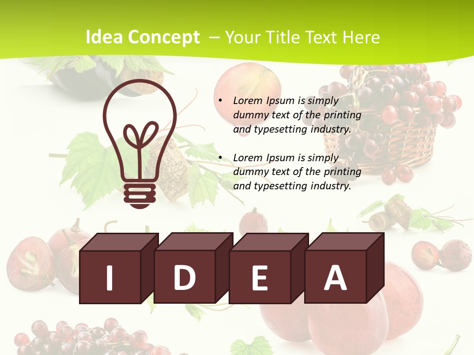 Dessert Winemaker Grape PowerPoint Template