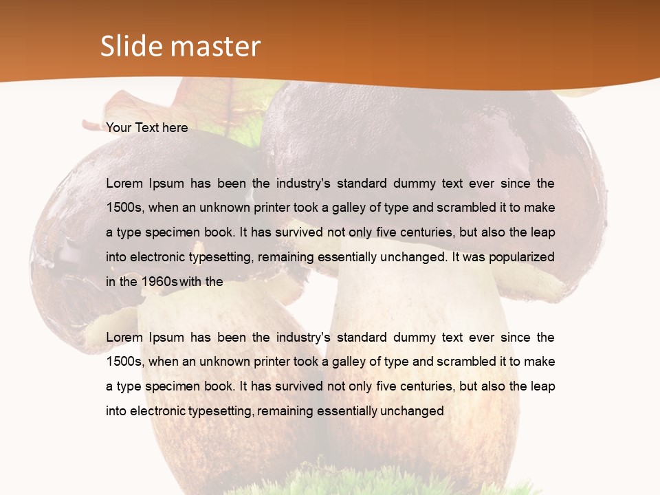 Isolated Eatable Leaf PowerPoint Template