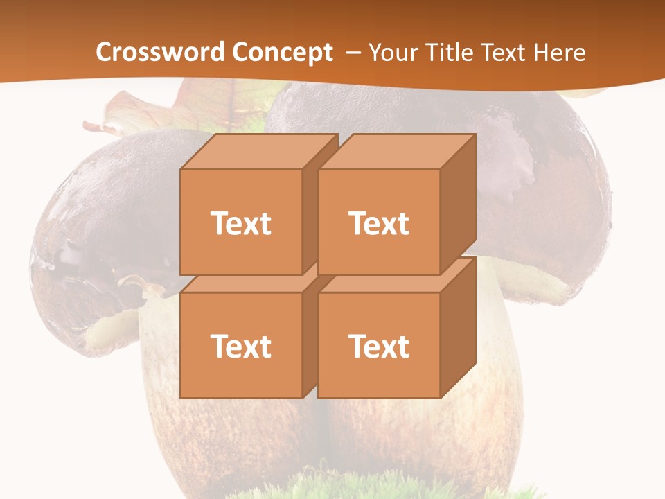 Isolated Eatable Leaf PowerPoint Template