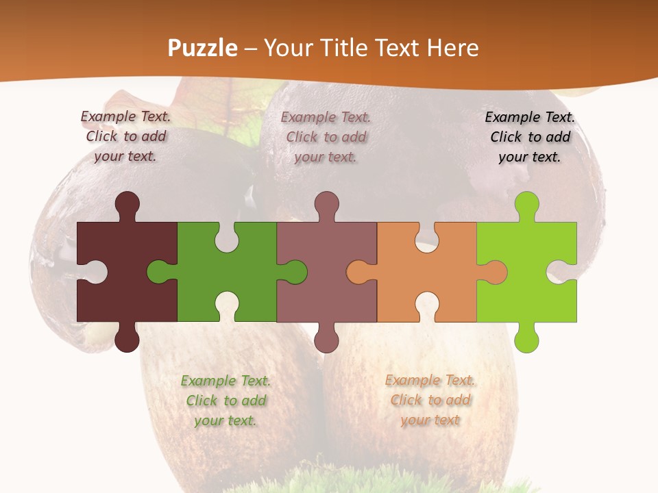 Isolated Eatable Leaf PowerPoint Template