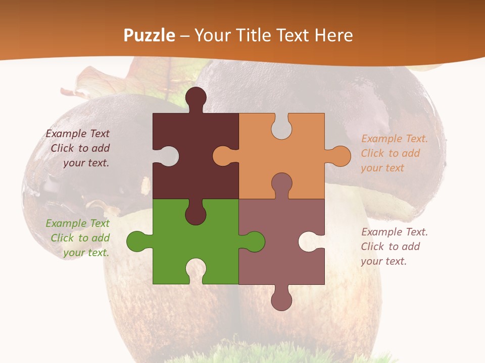 Isolated Eatable Leaf PowerPoint Template