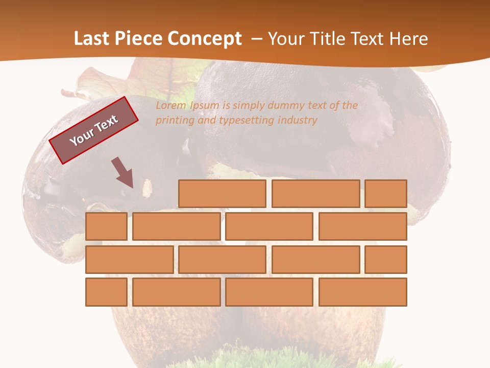 Isolated Eatable Leaf PowerPoint Template