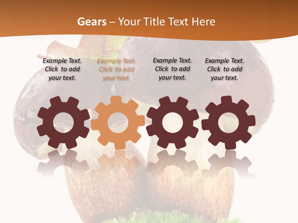 Isolated Eatable Leaf PowerPoint Template