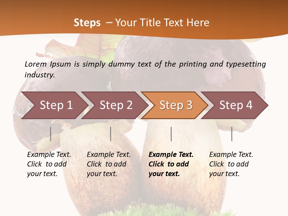 Isolated Eatable Leaf PowerPoint Template