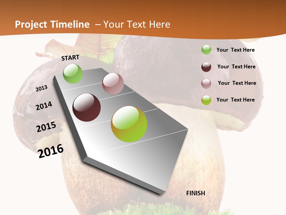 Isolated Eatable Leaf PowerPoint Template