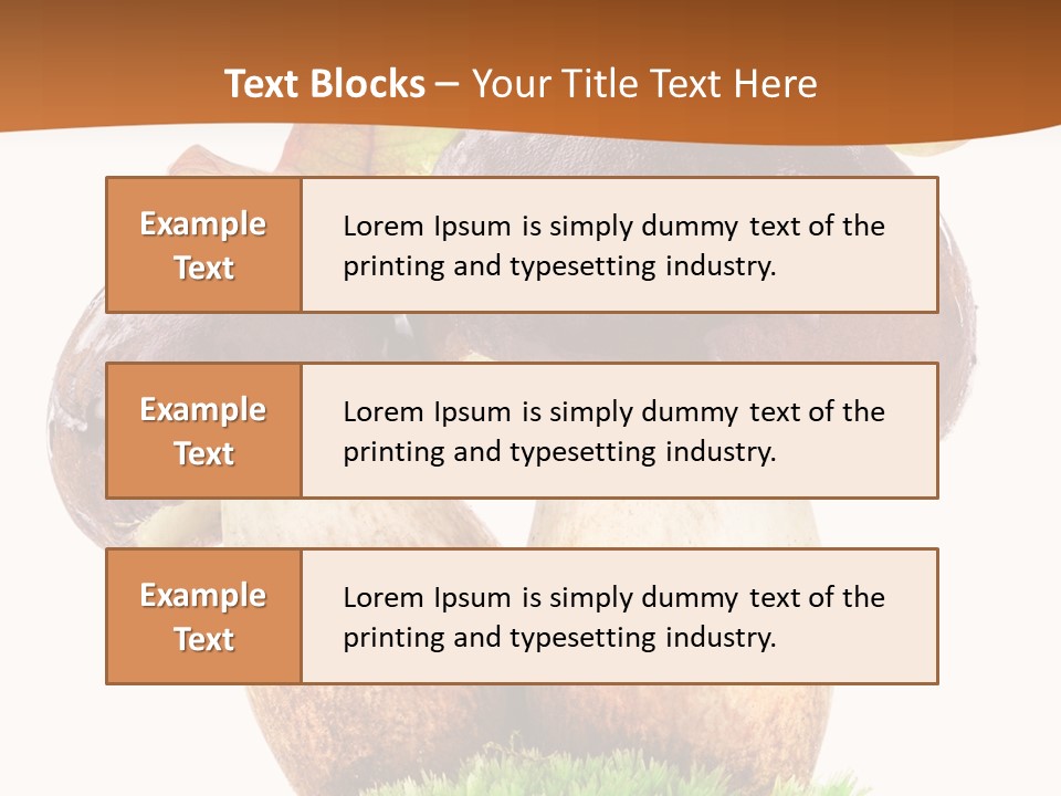 Isolated Eatable Leaf PowerPoint Template