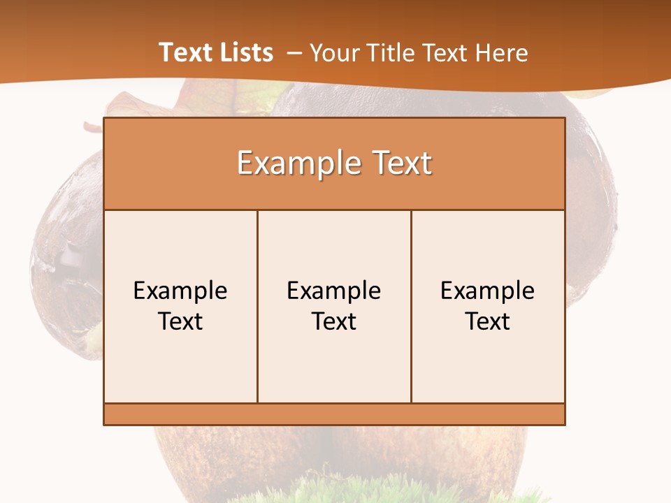 Isolated Eatable Leaf PowerPoint Template