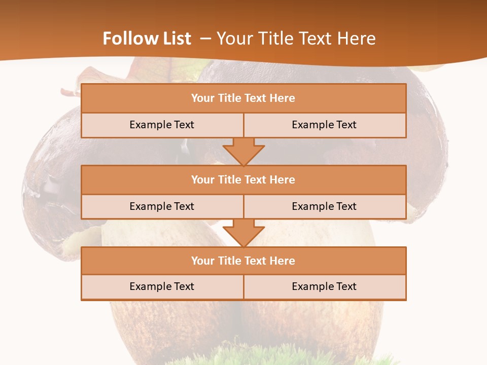 Isolated Eatable Leaf PowerPoint Template