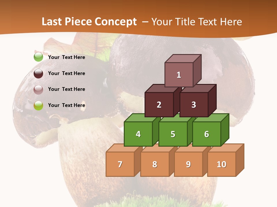 Isolated Eatable Leaf PowerPoint Template