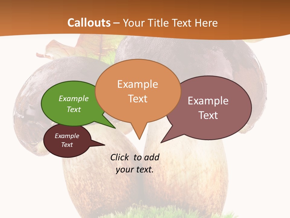 Isolated Eatable Leaf PowerPoint Template