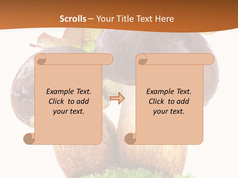 Isolated Eatable Leaf PowerPoint Template