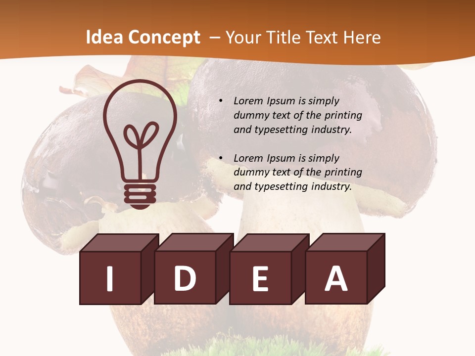 Isolated Eatable Leaf PowerPoint Template