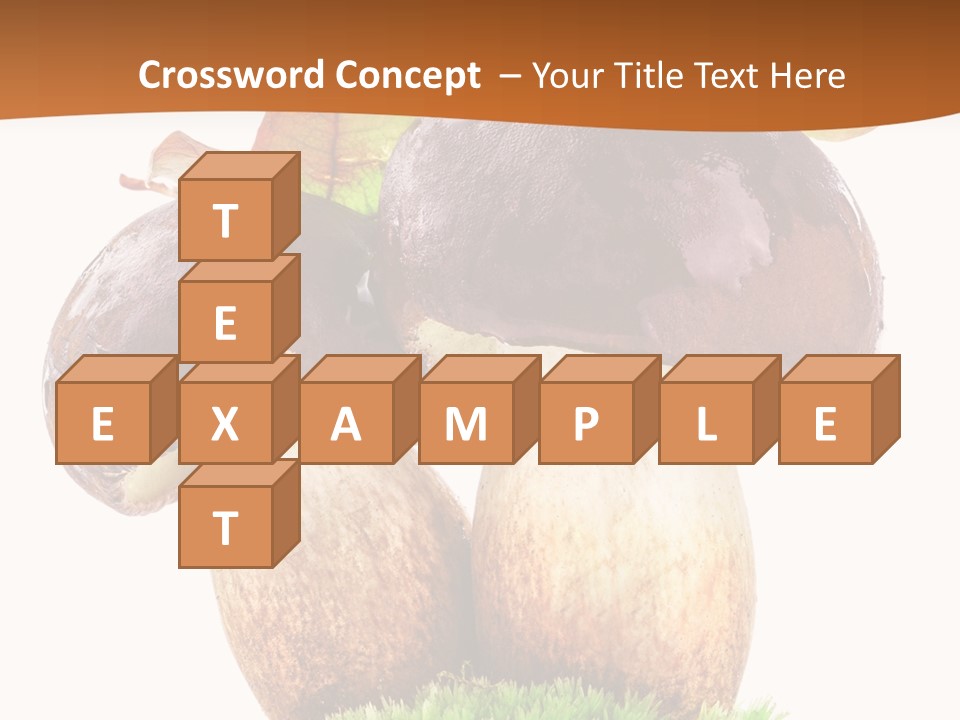 Isolated Eatable Leaf PowerPoint Template