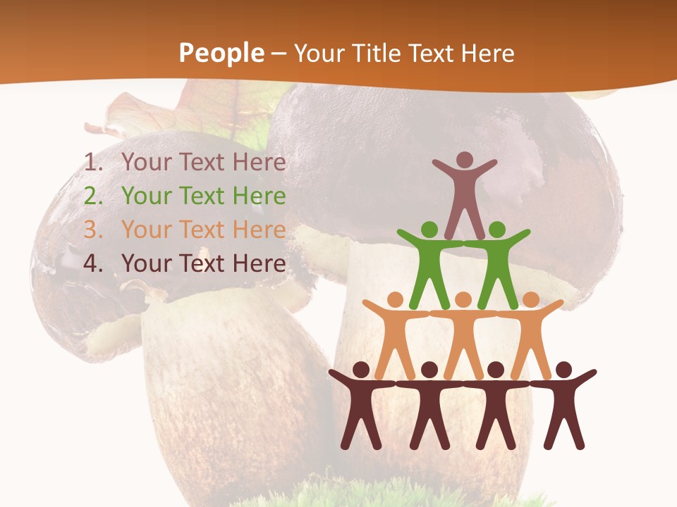 Isolated Eatable Leaf PowerPoint Template