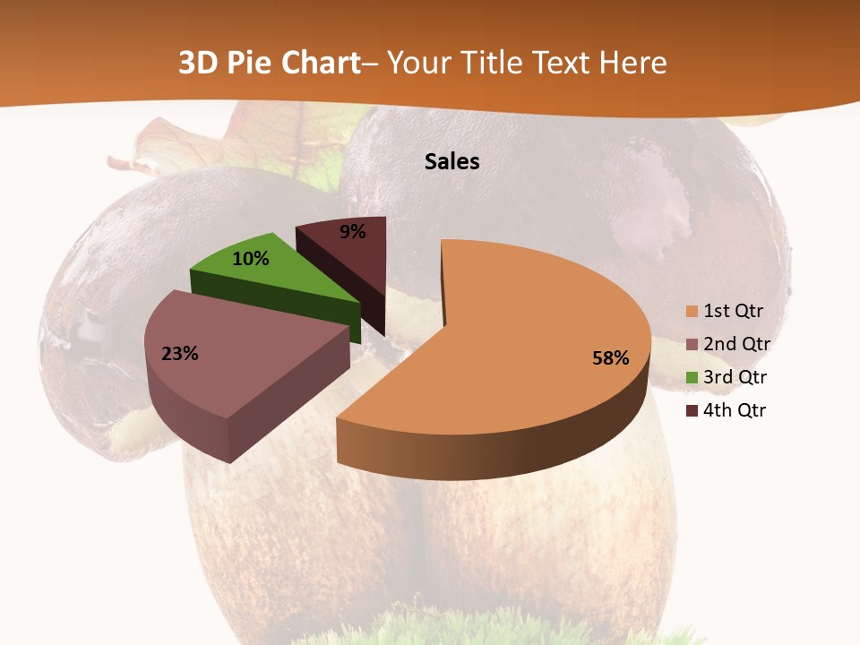 Isolated Eatable Leaf PowerPoint Template