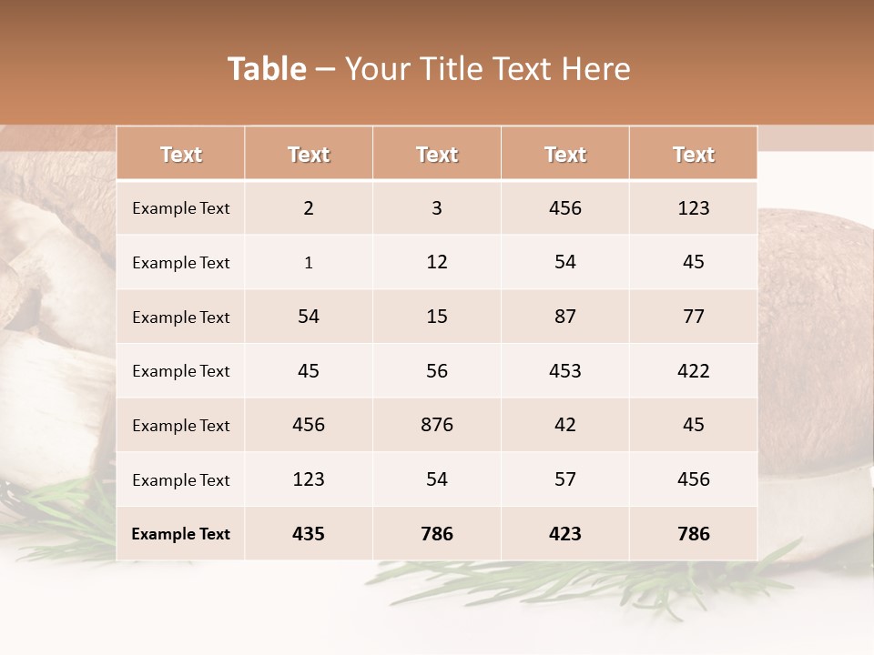 Parsley Meal Composition PowerPoint Template