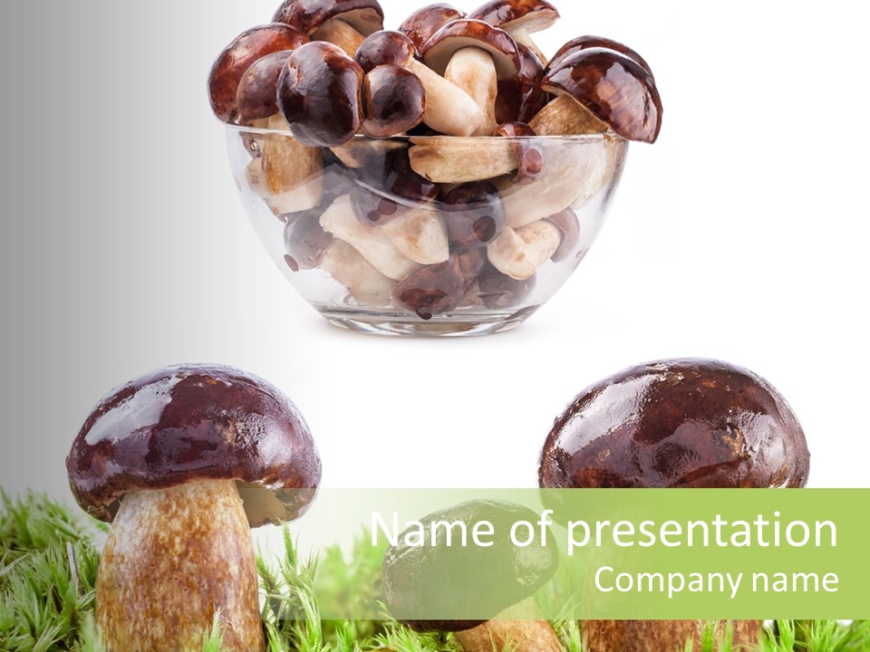 White Cap Dish PowerPoint Template