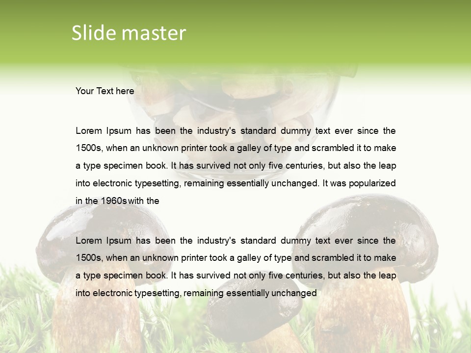 White Cap Dish PowerPoint Template