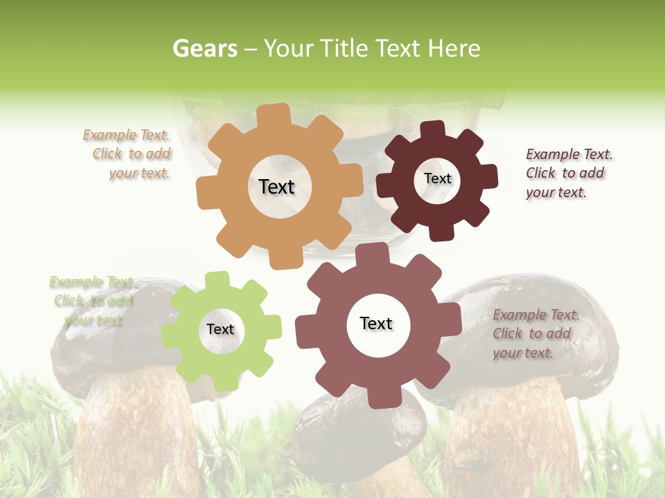 White Cap Dish PowerPoint Template