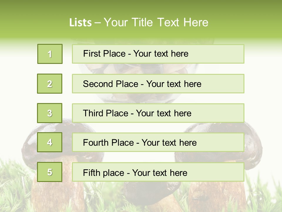 White Cap Dish PowerPoint Template