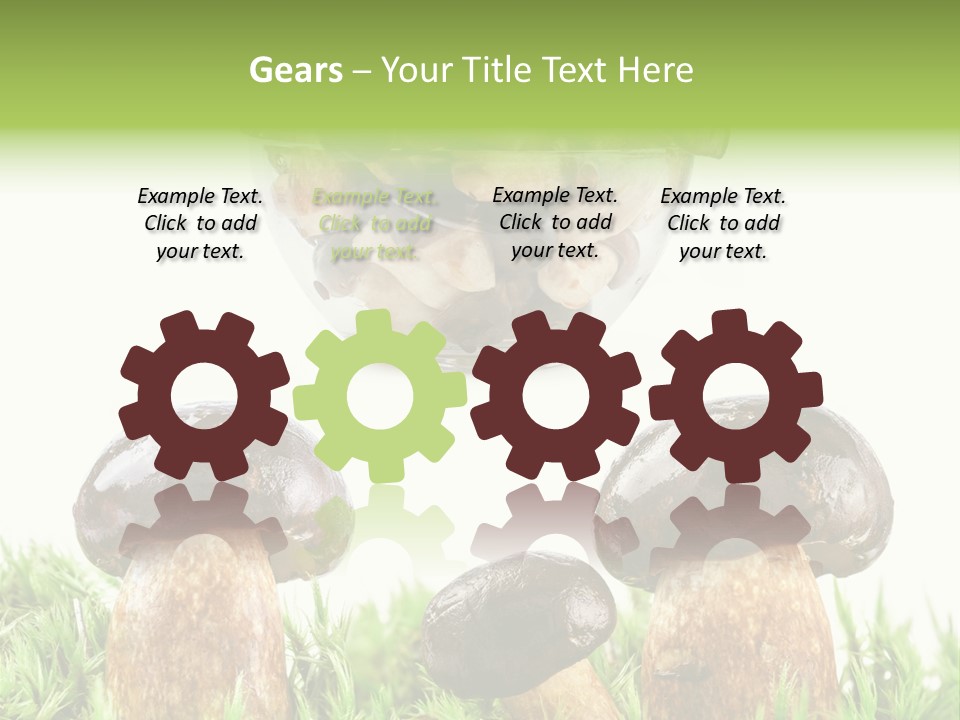 White Cap Dish PowerPoint Template