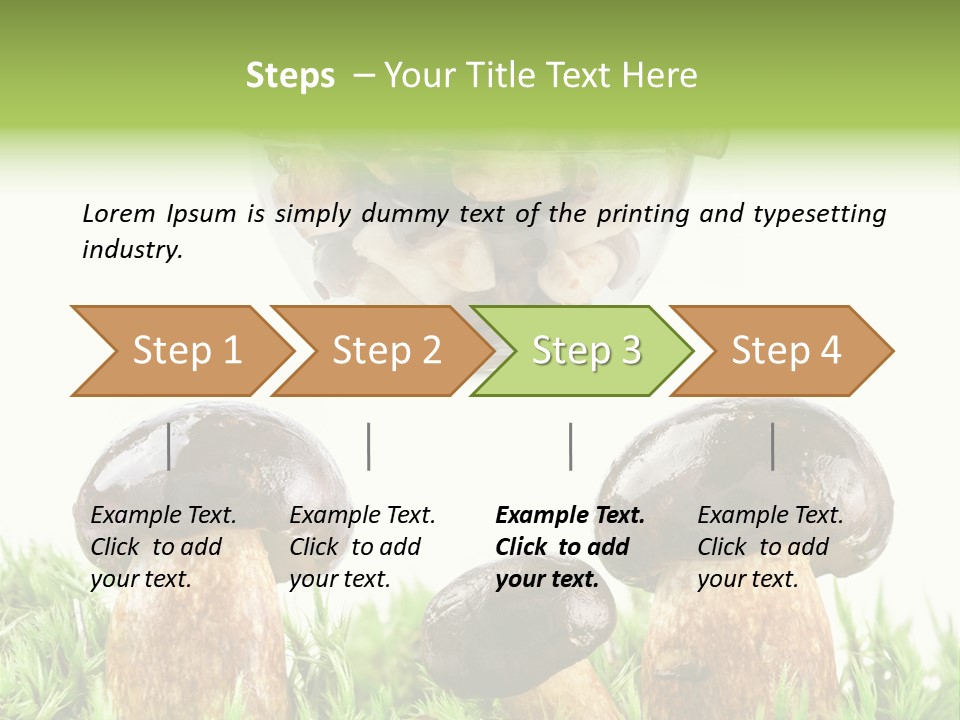 White Cap Dish PowerPoint Template