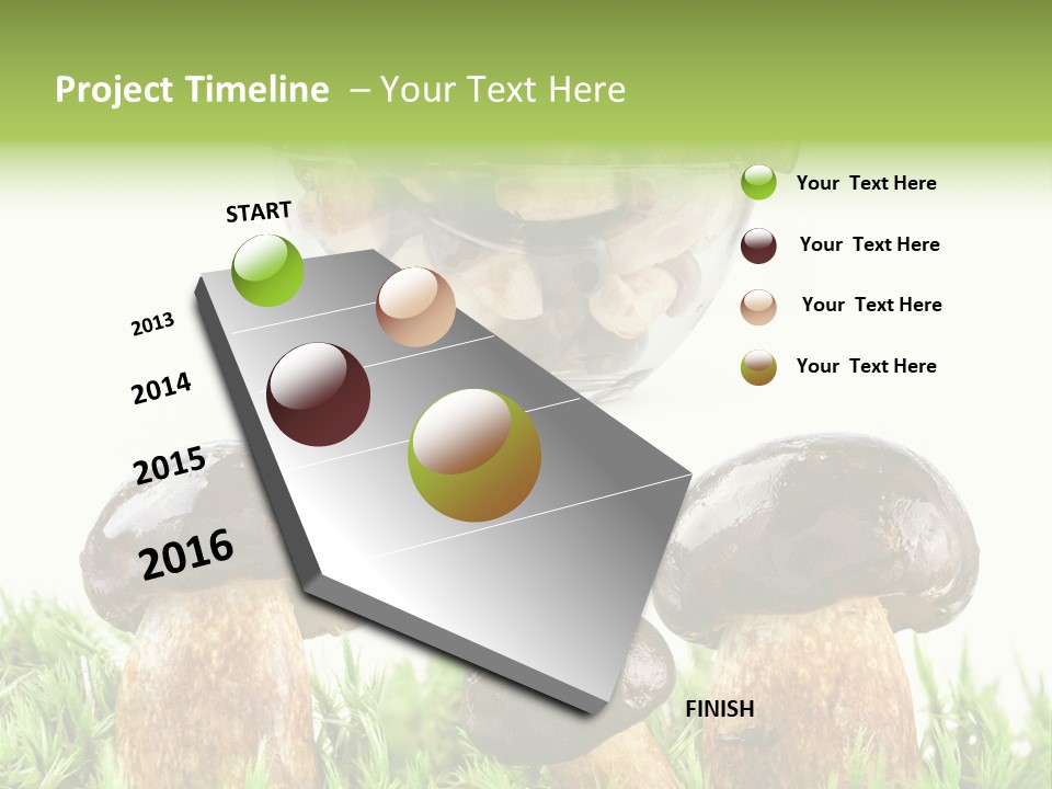 White Cap Dish PowerPoint Template