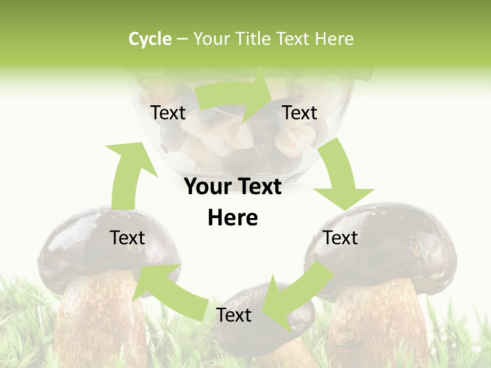 White Cap Dish PowerPoint Template