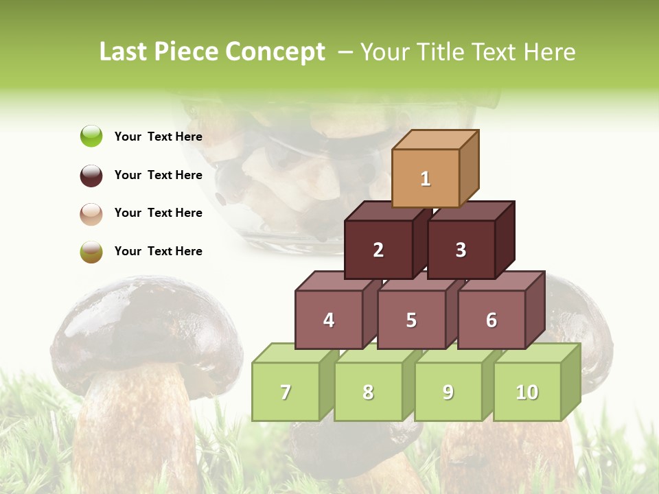 White Cap Dish PowerPoint Template