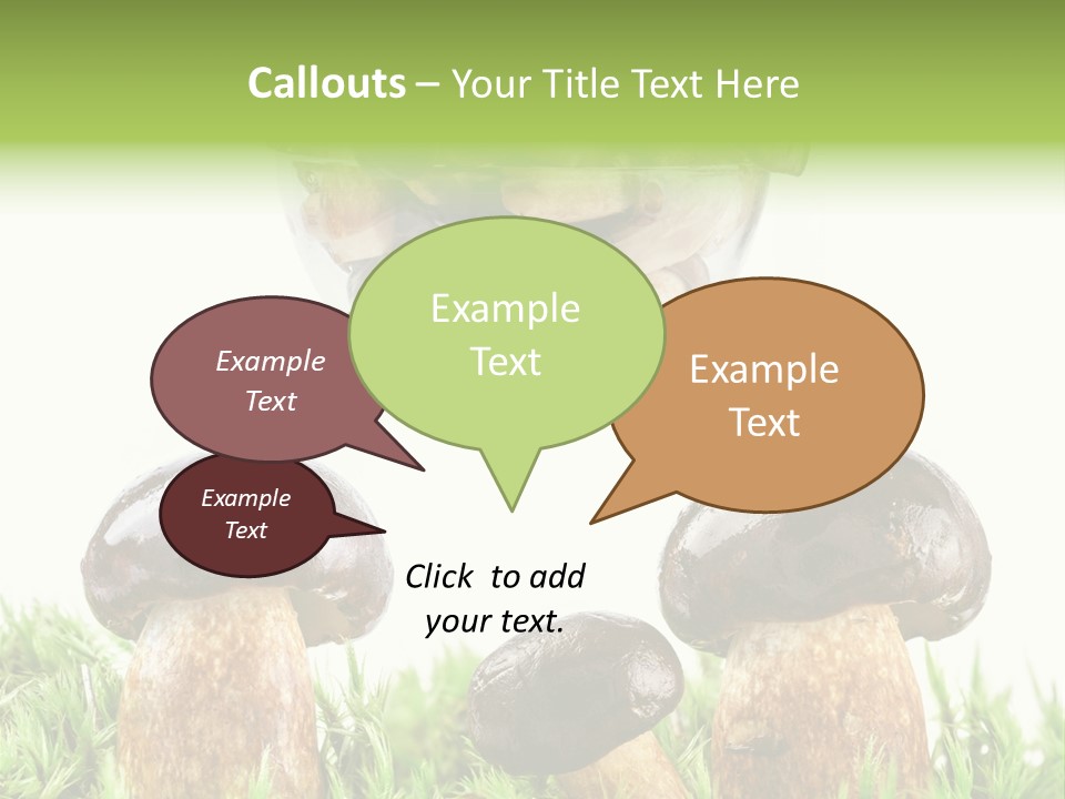 White Cap Dish PowerPoint Template