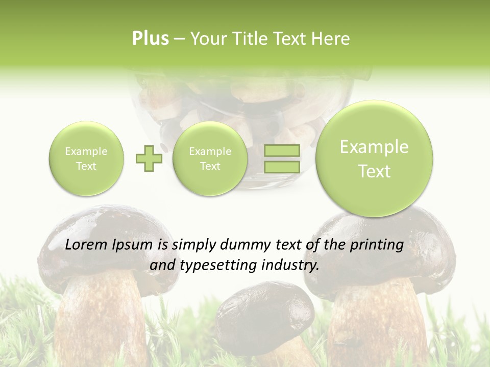 White Cap Dish PowerPoint Template