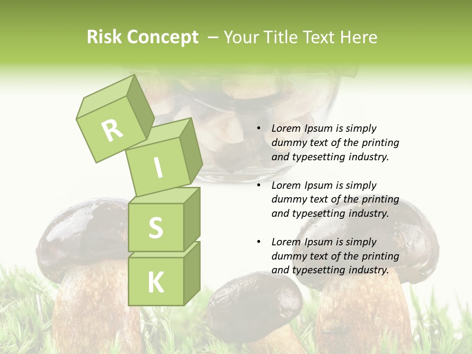 White Cap Dish PowerPoint Template