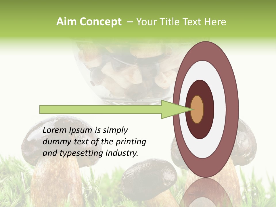 White Cap Dish PowerPoint Template