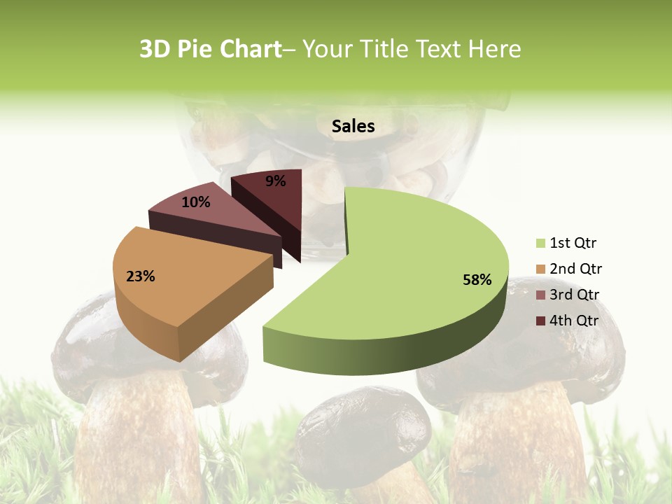 White Cap Dish PowerPoint Template
