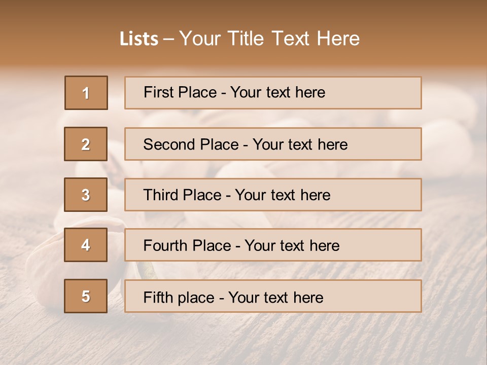 Hardwood Nutty Drawer PowerPoint Template
