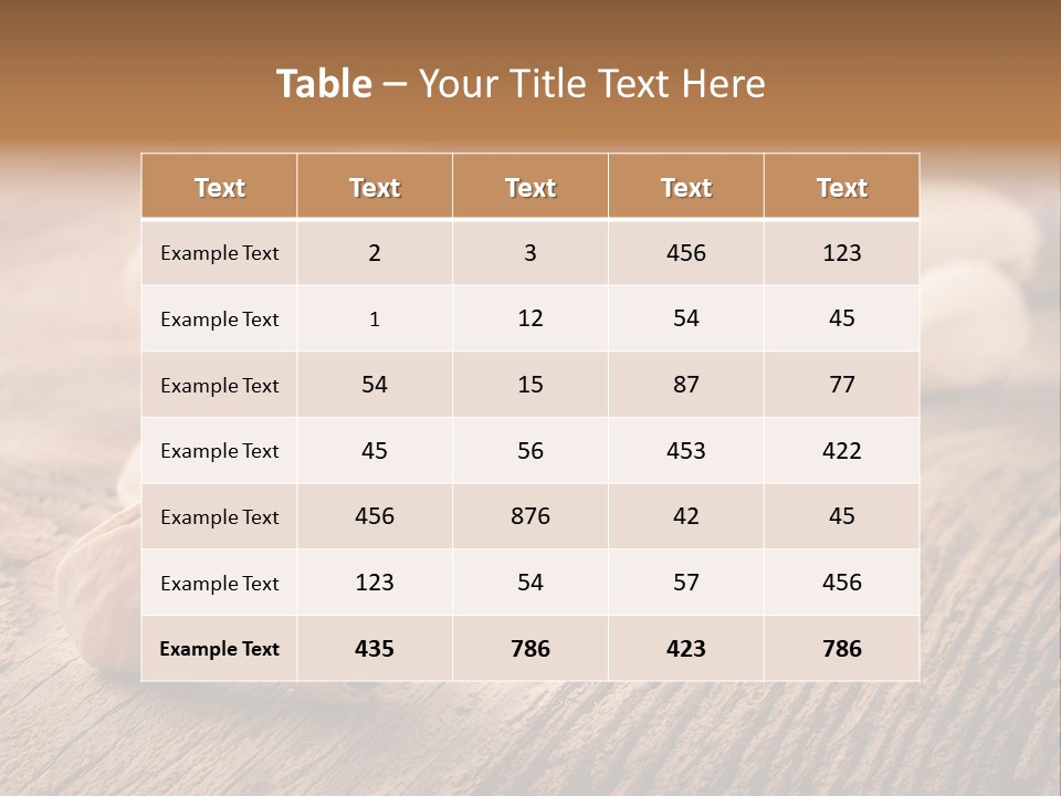 Hardwood Nutty Drawer PowerPoint Template