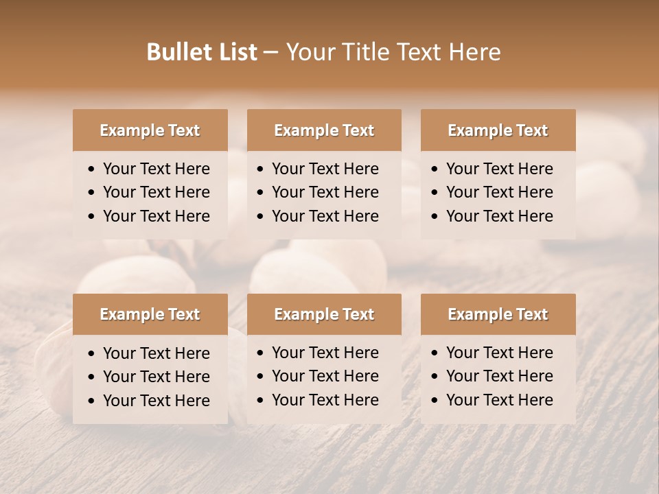 Hardwood Nutty Drawer PowerPoint Template
