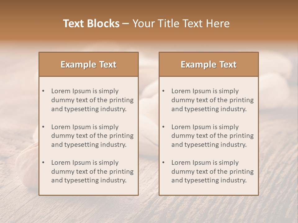 Hardwood Nutty Drawer PowerPoint Template