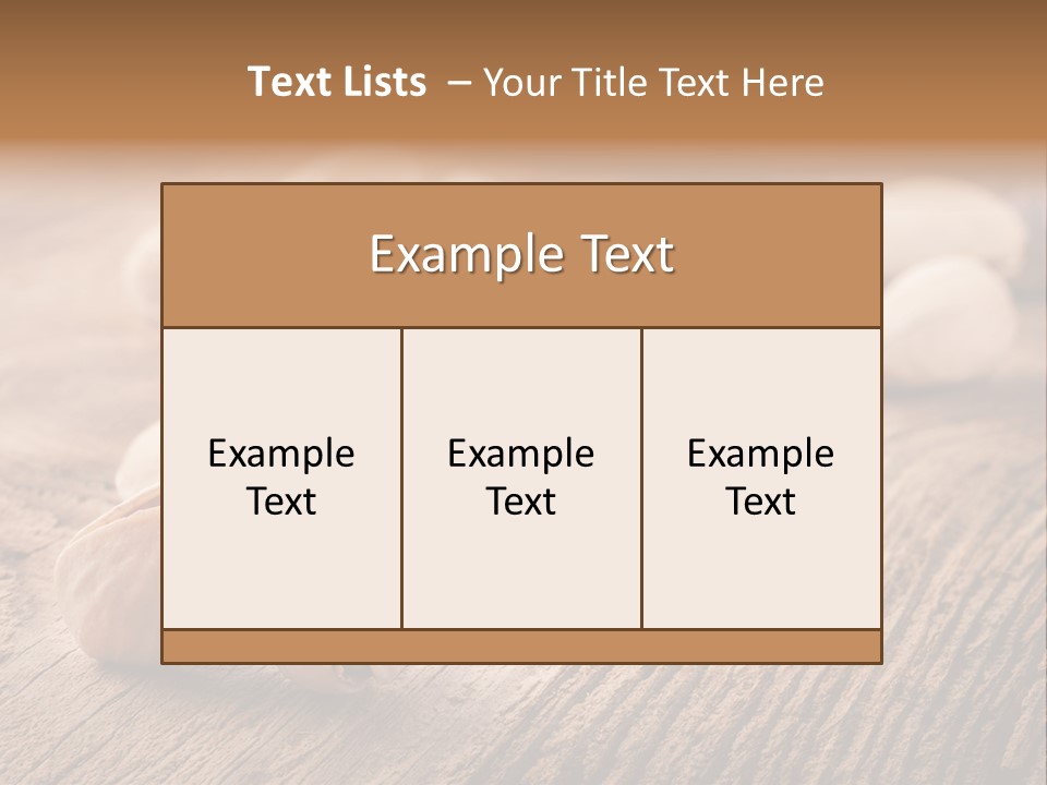Hardwood Nutty Drawer PowerPoint Template