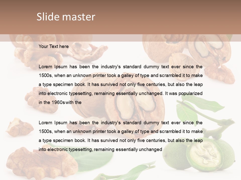 Nutty Healthy Leaf PowerPoint Template