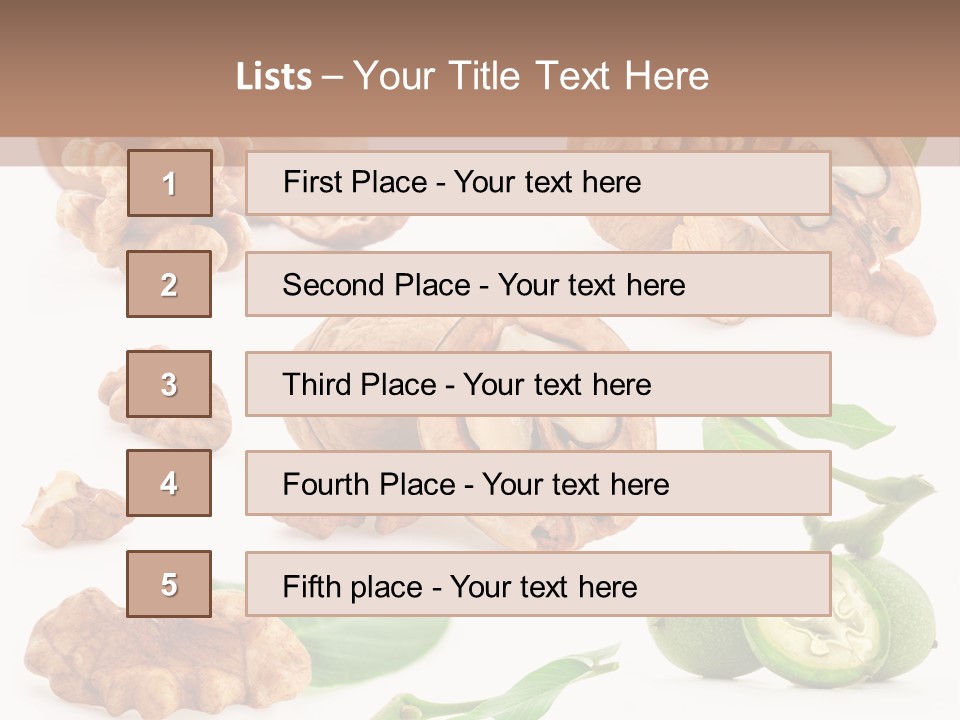 Nutty Healthy Leaf PowerPoint Template