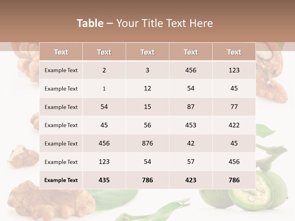 Nutty Healthy Leaf PowerPoint Template