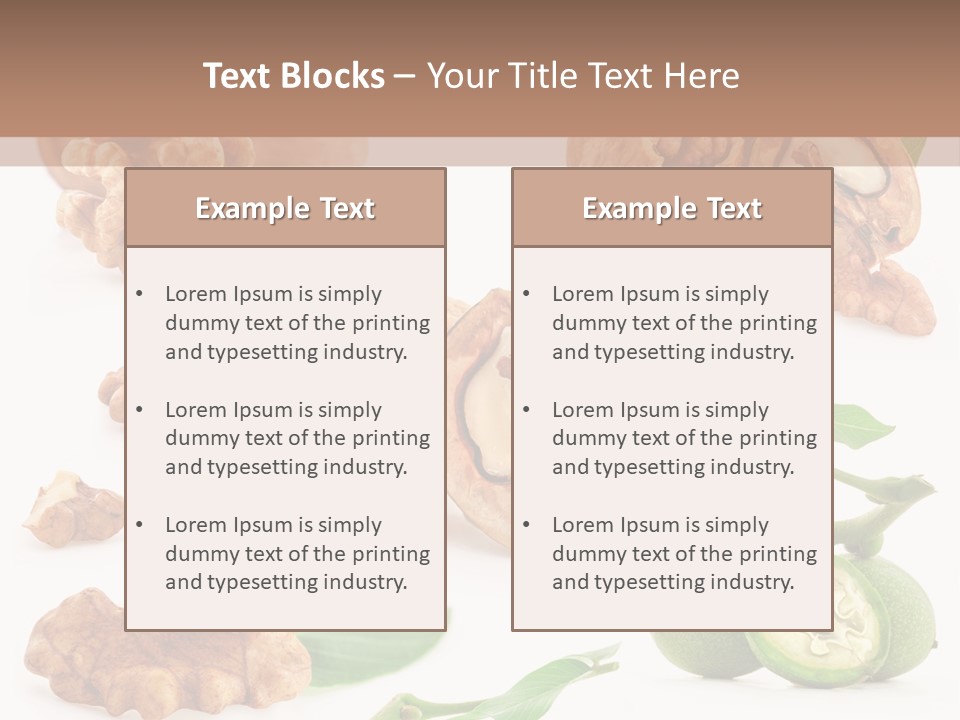 Nutty Healthy Leaf PowerPoint Template